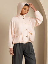 [Rosa] SilkSilky-DE Langärmelig Hoher Kragen Oberbekleidung 001