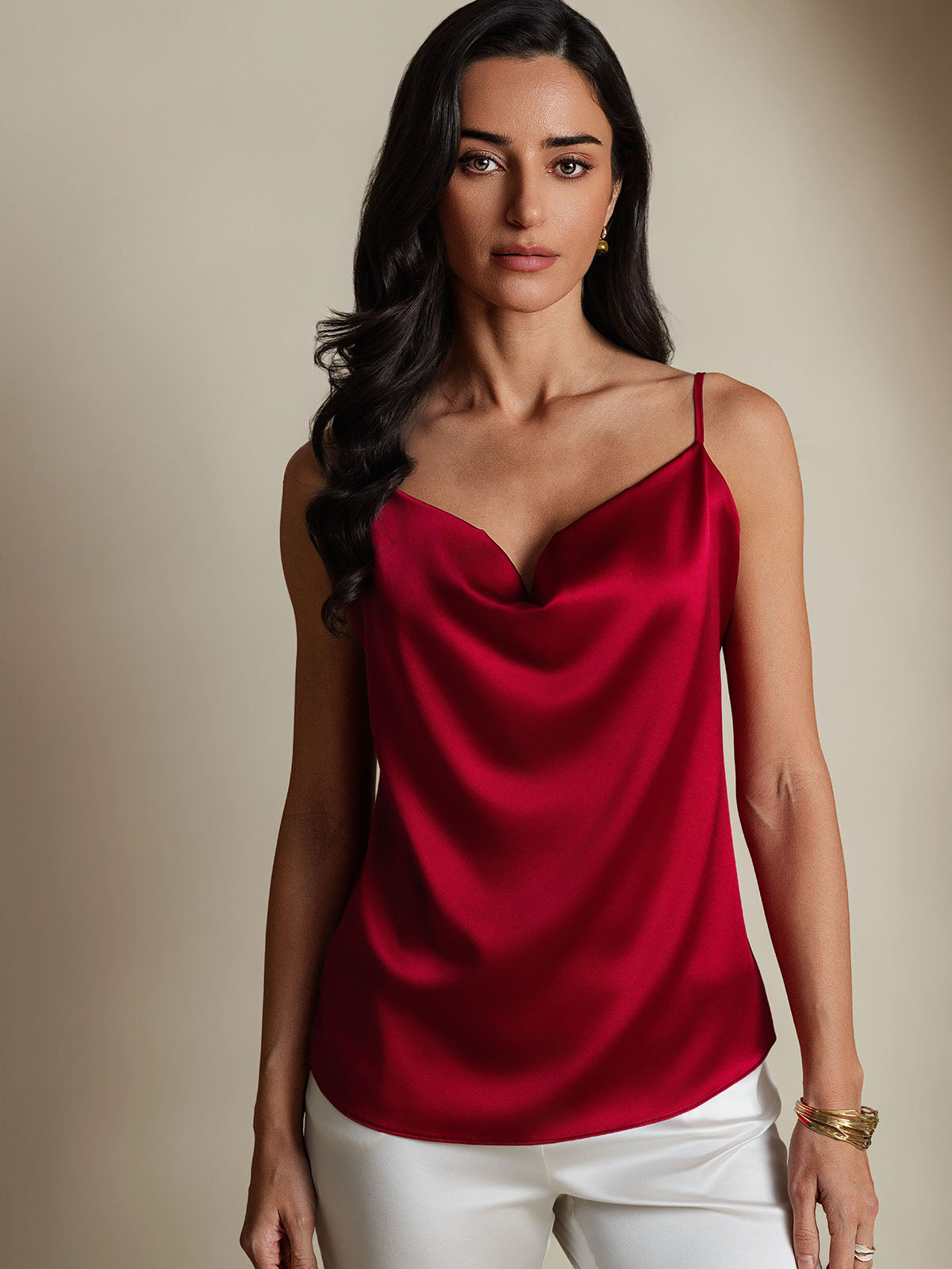 [Rotwein] SilkSilky-DE 19Momme Seide Camisoles 001