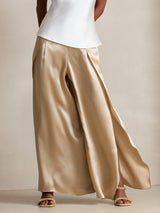 [Champagner] SilkSilky-DE 19Momme Seide Womens Pants 001