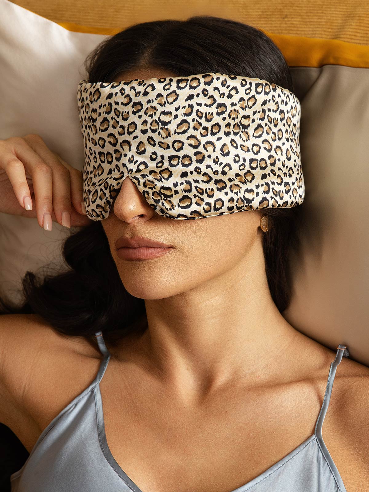 [Leopard] SilkSilky-DE 19Momme Reine Seide Eye Mask 004