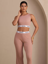 [Rosa] SilkSilky-DE Sleeveless Crew Neck Women's Outfit Sets 003