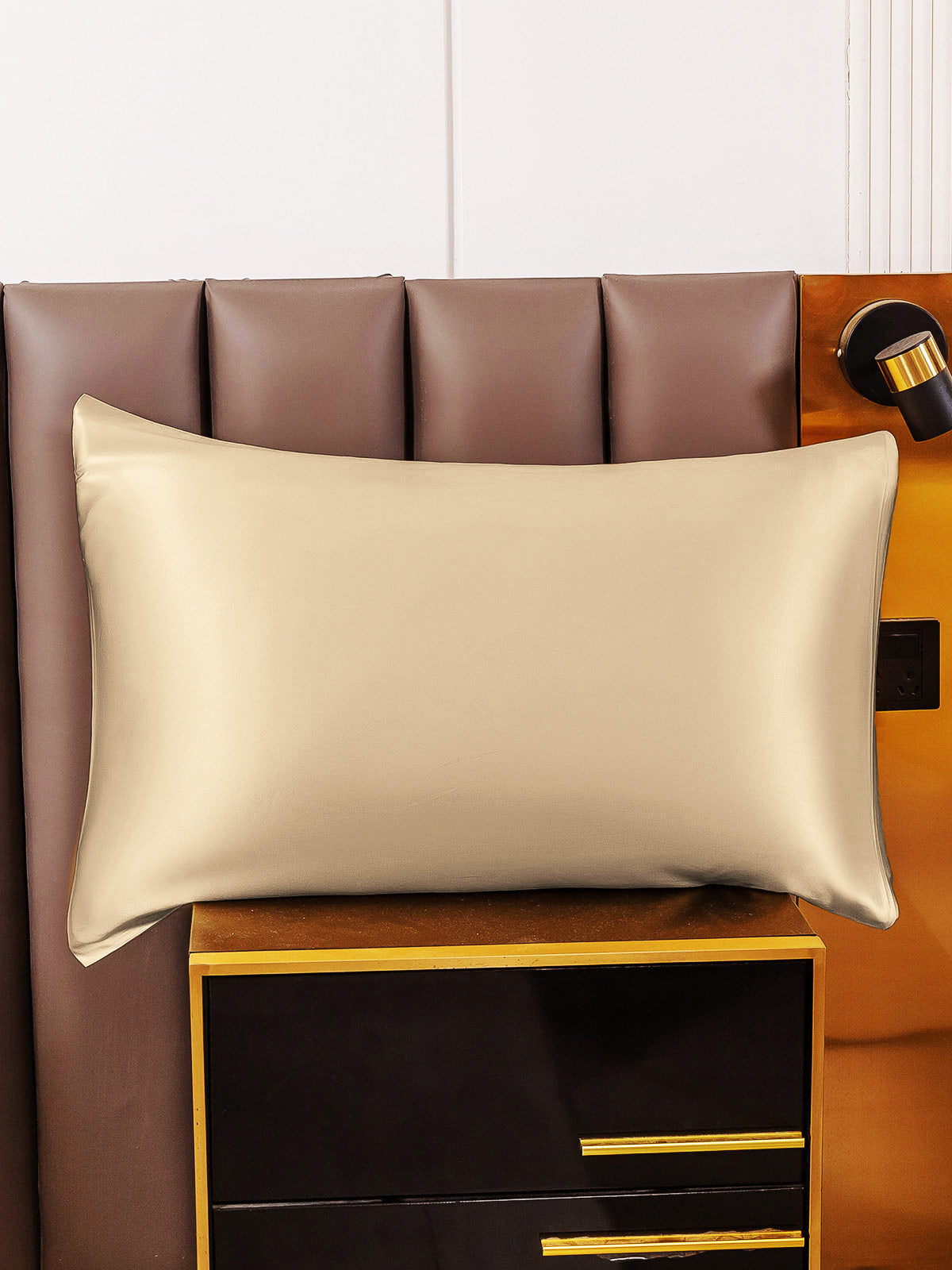 [Beige] SilkSilky-DE 22Momme Reine Seide Pillowcase 004