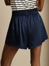[Dunkelblau] SilkSilky-DE 19Momme Damen Shorts 002