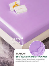[Lavendel] SilkSilky-DE 19Momme Bettwäsche Sets 004