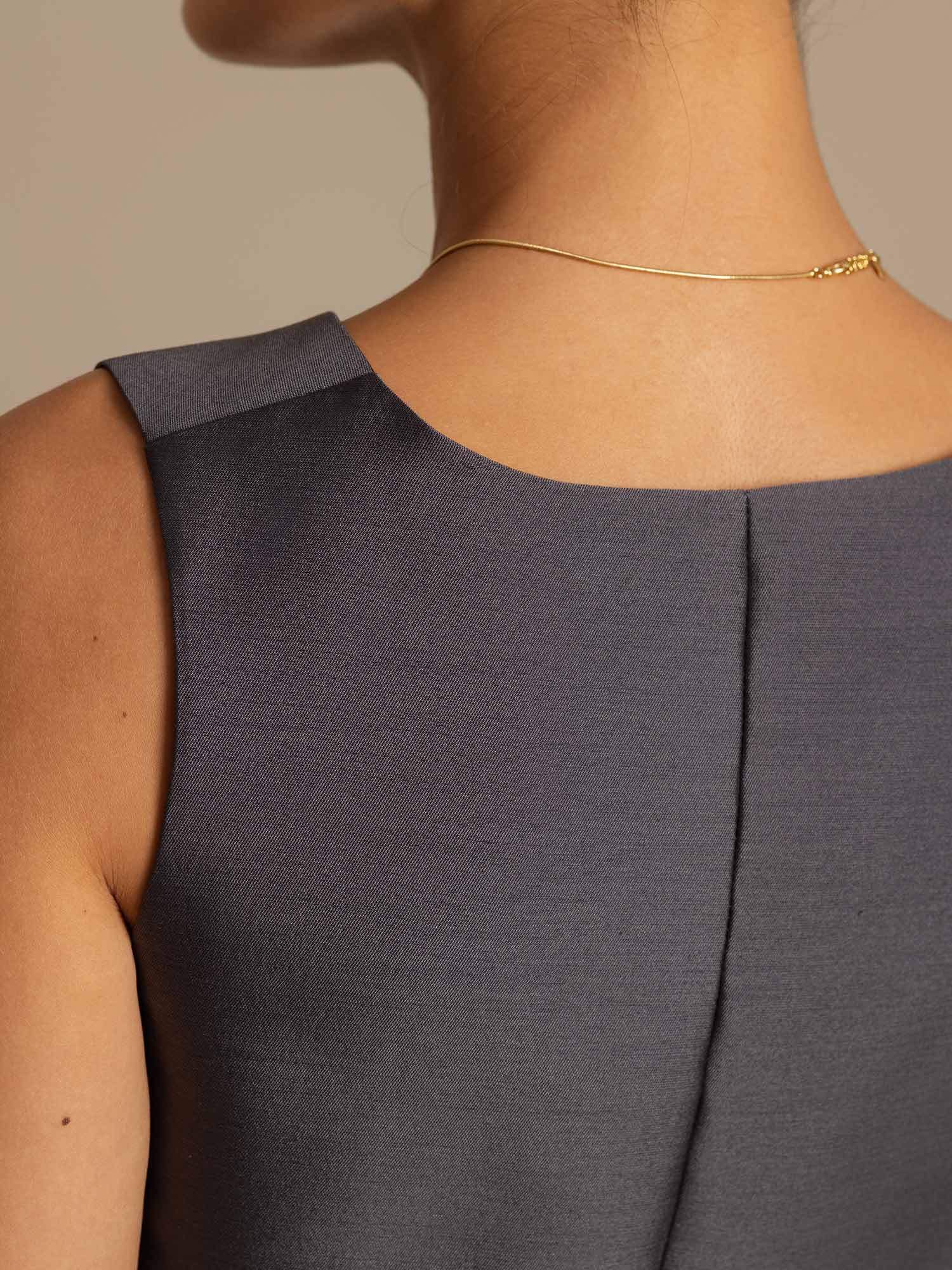 [Bronze] SilkSilky-DE 32Momme Silk-Wool Blend V Ausschnitt Damenweste 004,