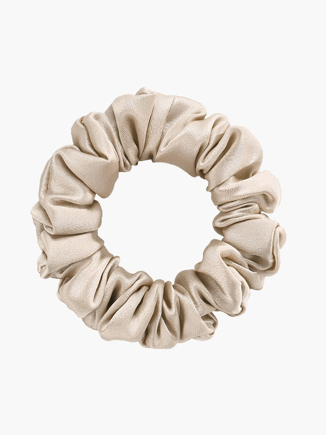 [Beige] SilkSilky-DE 19Momme Reine Seide Scrunchie 004