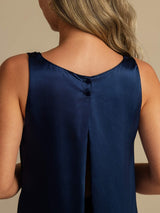 [Dunkelblau] SilkSilky-DE Sleeveless Scoop Neck Cami Top 004