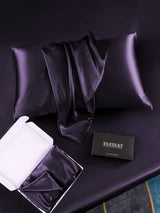 [Dunkelviolett] SilkSilky-DE 30Momme Reine Seide Pillowcase 005