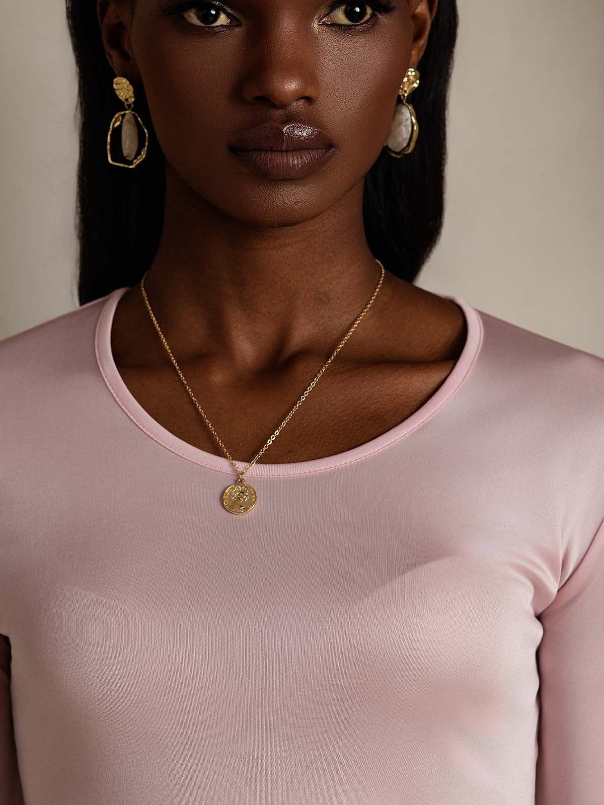 [Korallenrosa] SilkSilky-DE Seide Womens T-Shirt 004,