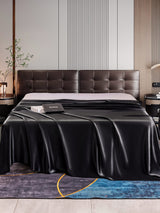 [Schwarz] SilkSilky-DE 22Momme Spannbettlaken 001