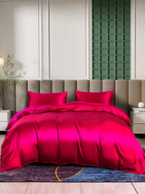 [Rotwein] SilkSilky-DE 25Momme Reine Seide Bedding Set 005