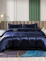 [Dunkelblau] SilkSilky-DE 25Momme Bettwäsche Sets 002
