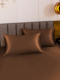 SilkSilky DE 19Momme Reine Seide Pillowcase Kaffee 001