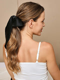 SilkSilky-DE 19Momme Reine Seide Scrunchie Schwarz 004