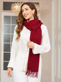 SilkSilky DE Wolle Scarf Dunkelrot 003