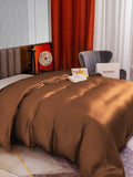 SilkSilky DE 22Momme Reine Seide Duvet Cover Kaffee 004