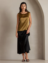 [Braun] SilkSilky-DE Sleeveless Round Neck Cami Top 001