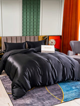 [Schwarz] SilkSilky-DE 25Momme Reine Seide Bedding Set 002
