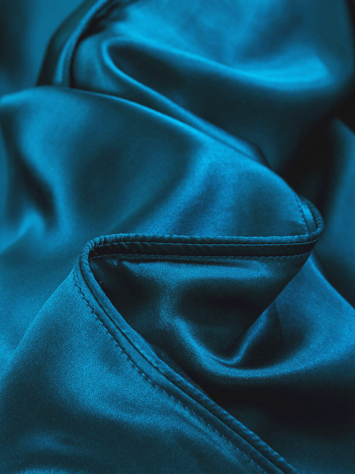 [König Blau] SilkSilky-DE 22Momme Reine Seide Bedding Set 006