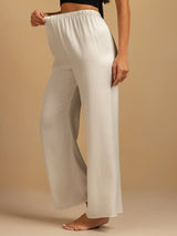 [Weiß] SilkSilky-DE 19Momme Women's Sleep Pants 004