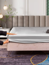 [Silber] SilkSilky-DE 25Momme Spannbettlaken 005