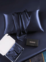 [Dunkelblau] SilkSilky-DE 30Momme Reine Seide Pillowcase 005