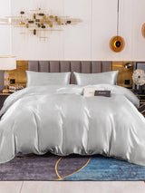 [Silber] SilkSilky-DE 19Momme Reine Seide Bedding Set 001