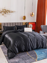 [Schwarz] SilkSilky-DE 19Momme Reine Seide Bedding Set 006