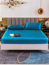 [König Blau] SilkSilky-DE 19Momme Bettwäsche Sets 002