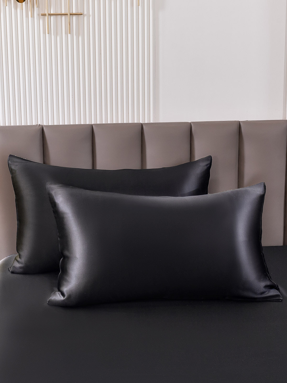 [Schwarz] SilkSilky-DE 22Momme Reine Seide Pillowcase 001