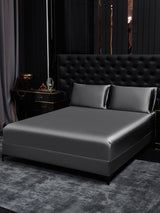 [Dunkelgrau] SilkSilky-DE 19Momme Bettwäsche Sets 001