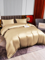 [Beige] SilkSilky-DE 22Momme Reine Seide Bedding Set 004,