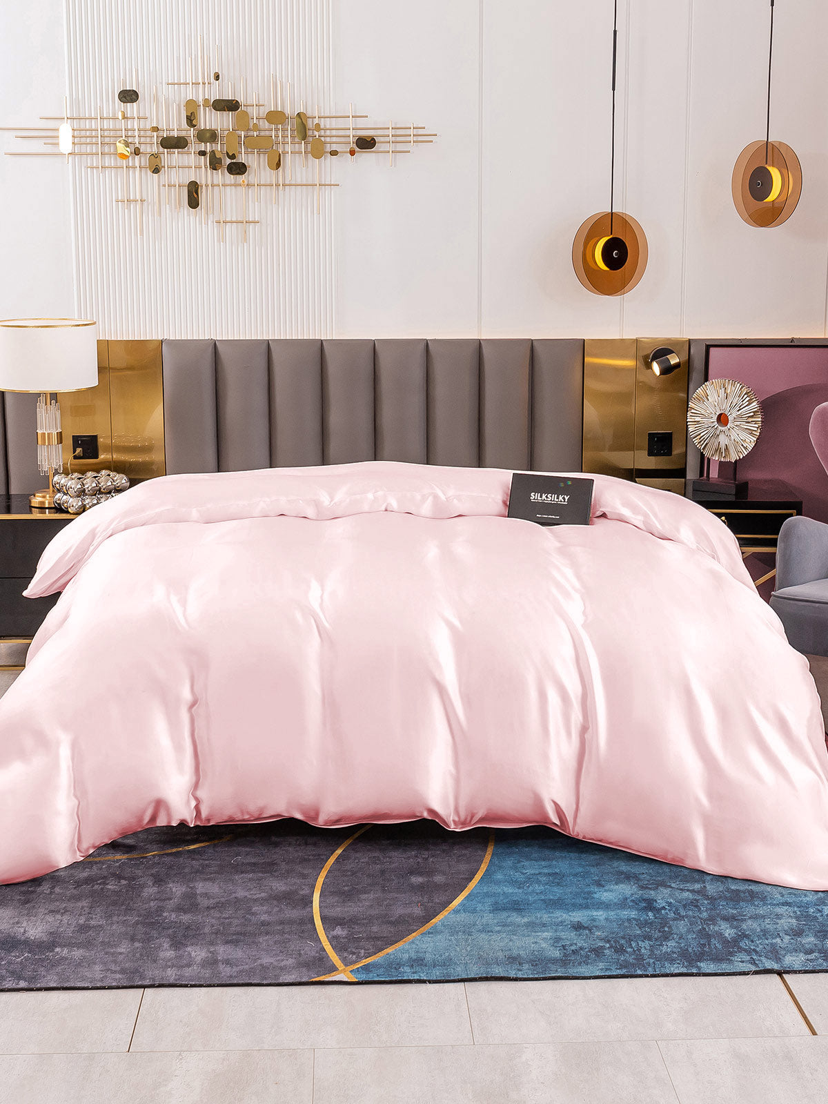 [Rosa] SilkSilky-DE 19Momme Reine Seide Duvet Cover 003