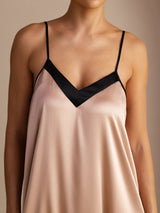 [Toskana] SilkSilky-DE Spaghetti Strap V Neck Kleider 003