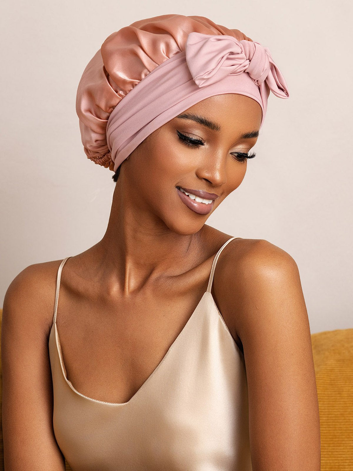 [Rosa] SilkSilky-DE Reine Seide Sleep Cap 004,