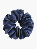 SilkSilky DE 19Momme Reine Seide Scrunchie Dunkelblau 003