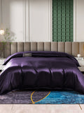 SilkSilky DE 25Momme Reine Seide Duvet Cover Dunkelviolett 002