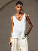[Hellblau] SilkSilky-DE Sleeveless V Neck Cami Top 001