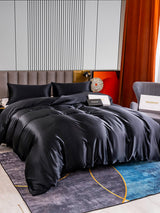 [Schwarz] SilkSilky-DE 22Momme Reine Seide Bedding Set 003,