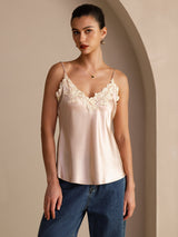 [Rosa] SilkSilky-DE Sleeveless V Neck Cami Top 003