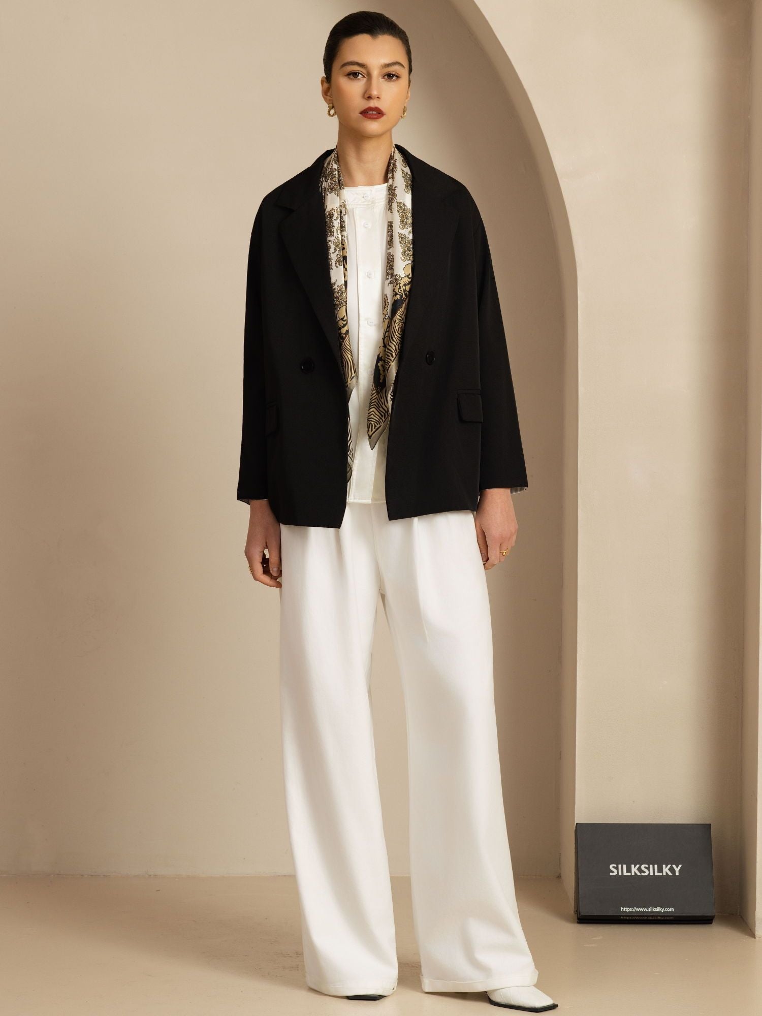 [P109] SilkSilky-DE Pure Silk Scarf 005