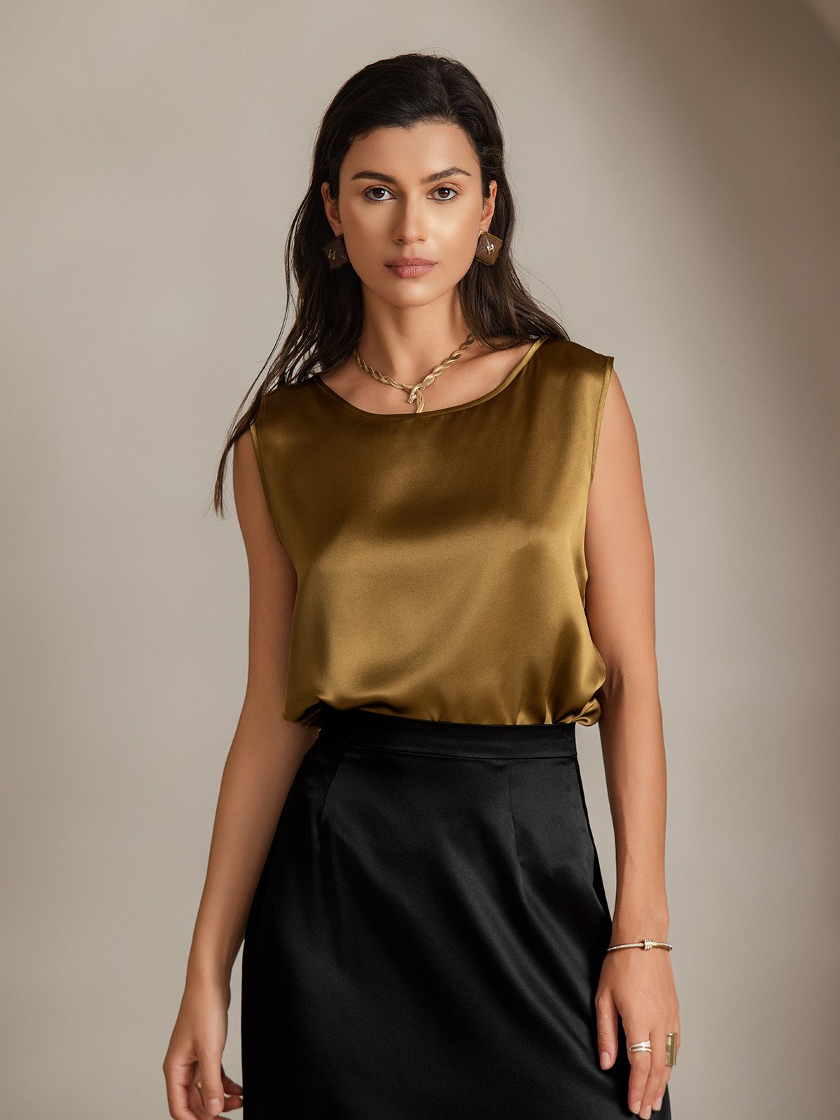 [Braun] SilkSilky-DE 19Momme Seide Camisoles 003