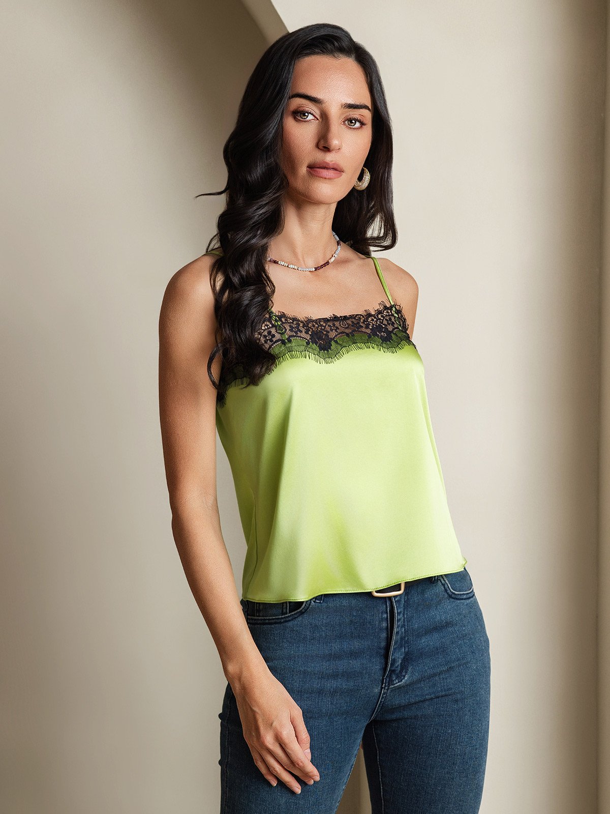 [Mintgrün] SilkSilky-DE 19Momme Seide Camisoles 004