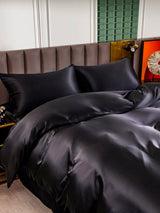[Schwarz] SilkSilky-DE 25Momme Reine Seide Bedding Set 004