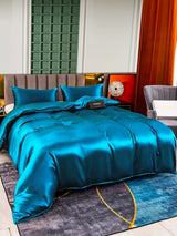 [König Blau] SilkSilky-DE 25Momme Bettwäsche Sets 004