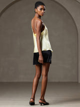 [Hellgelb] SilkSilky-DE Sleeveless V Neck Cami Top 004