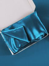 [König Blau] SilkSilky-DE 19Momme Reine Seide Pillowcase 005