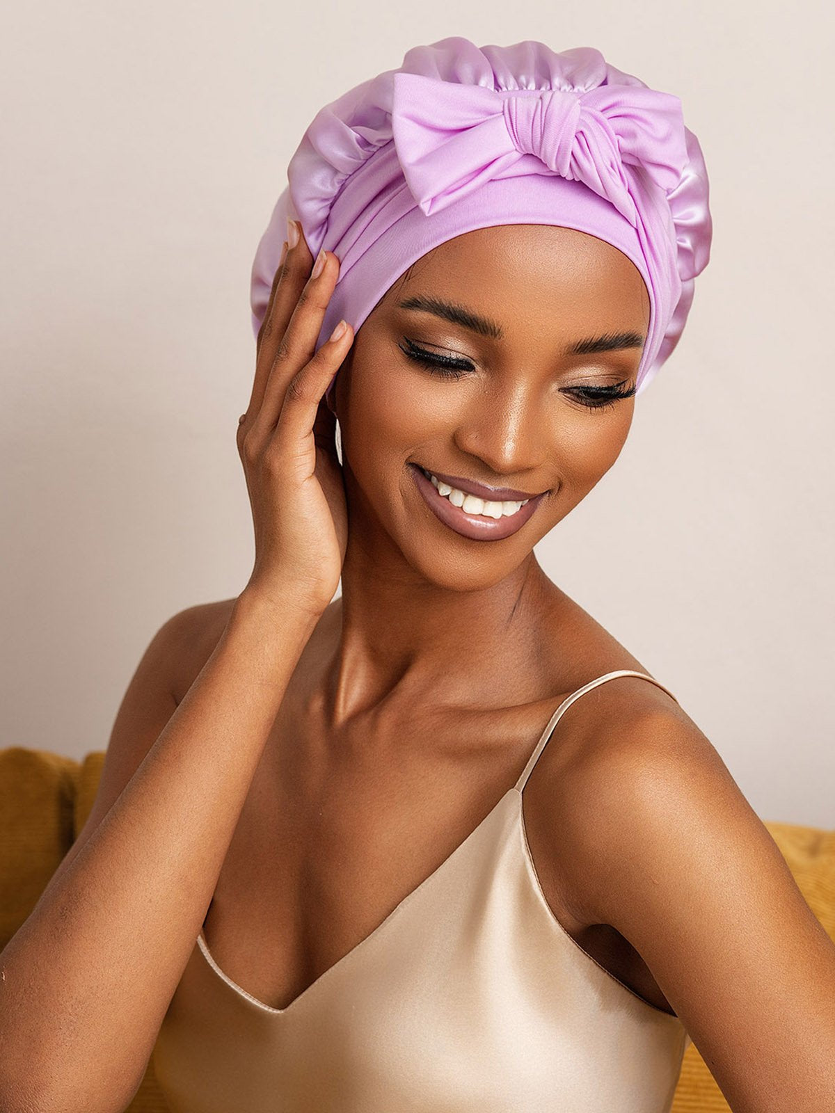 [Lavendel] SilkSilky-DE Reine Seide Sleep Cap 008