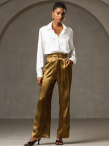 [Braun] SilkSilky-DE 19Momme Seide Womens Pants 001