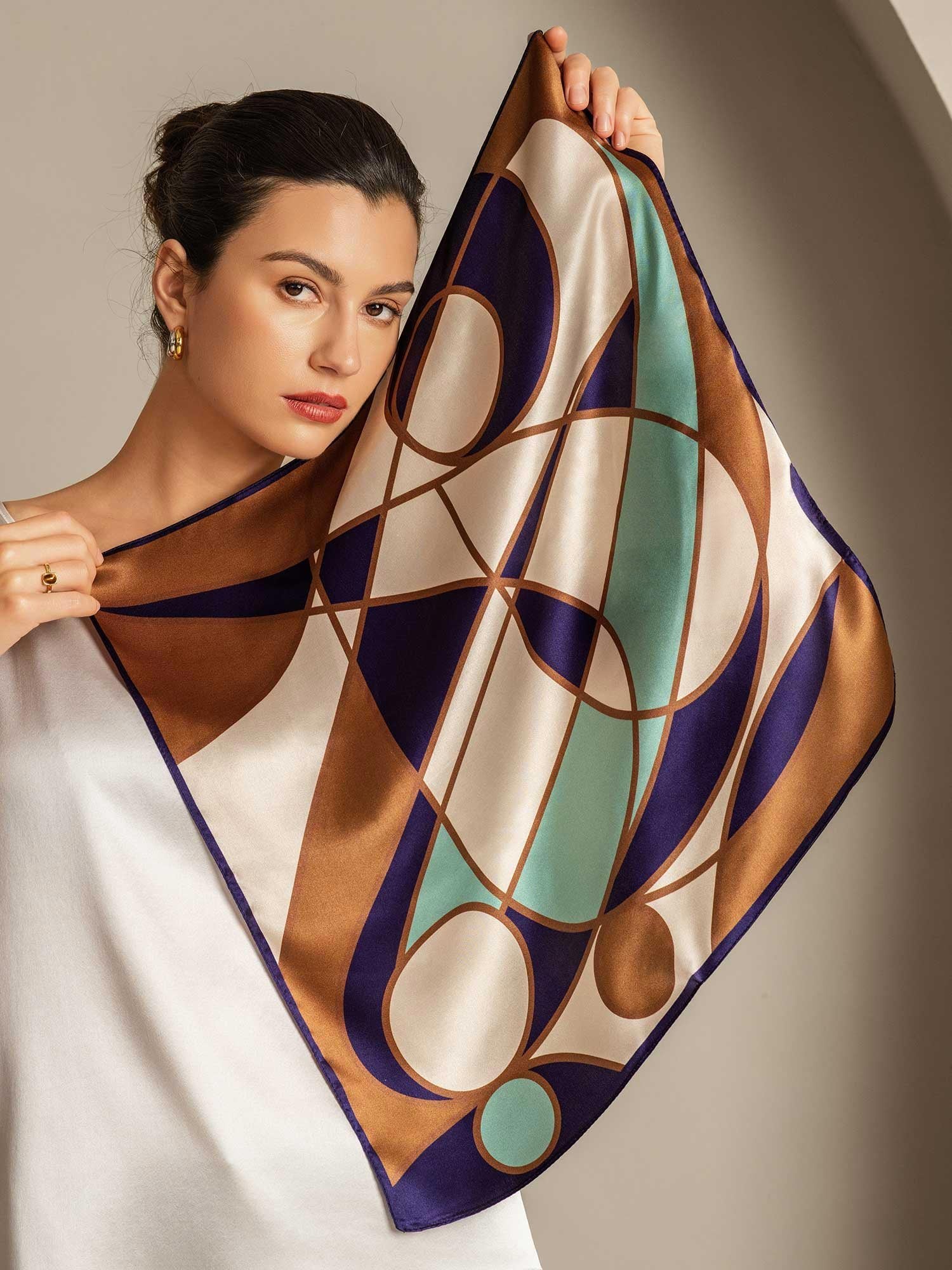 [P104] SilkSilky-DE Reine Seide Scarf 004,